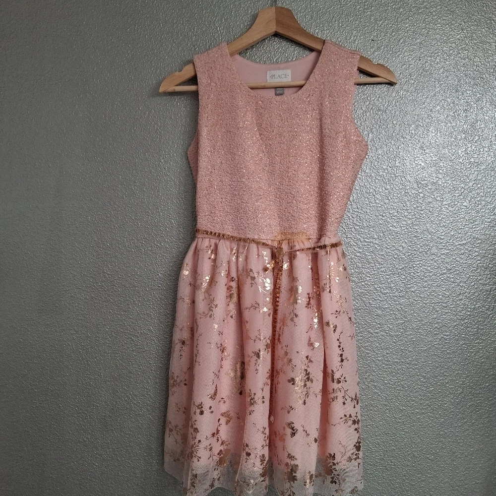Children's Place Pink & Gold Formal Dress           Size L(10-12)      16